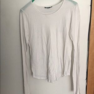Vince white long sleeve tee